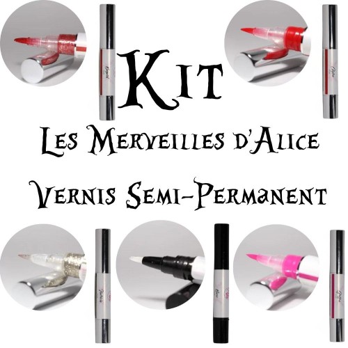 Kit Vernis Semi-Permanent Pen - Les Merveilles d'Alice - Virginie Magic'art