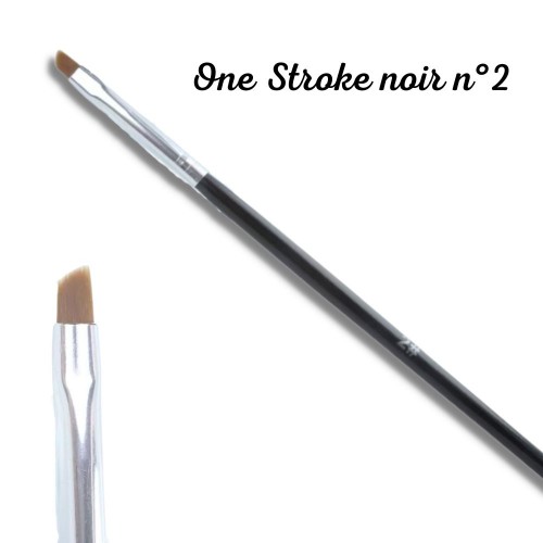 Pinceau Ongle - One Stroke noir n°2 - Pinceaux - Virginie Magic'art