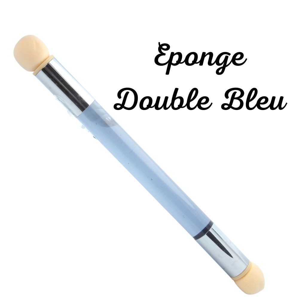 Pinceau Ongle - Eponge Double Bleu